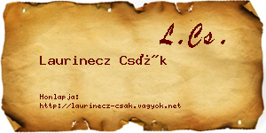 Laurinecz Csák névjegykártya